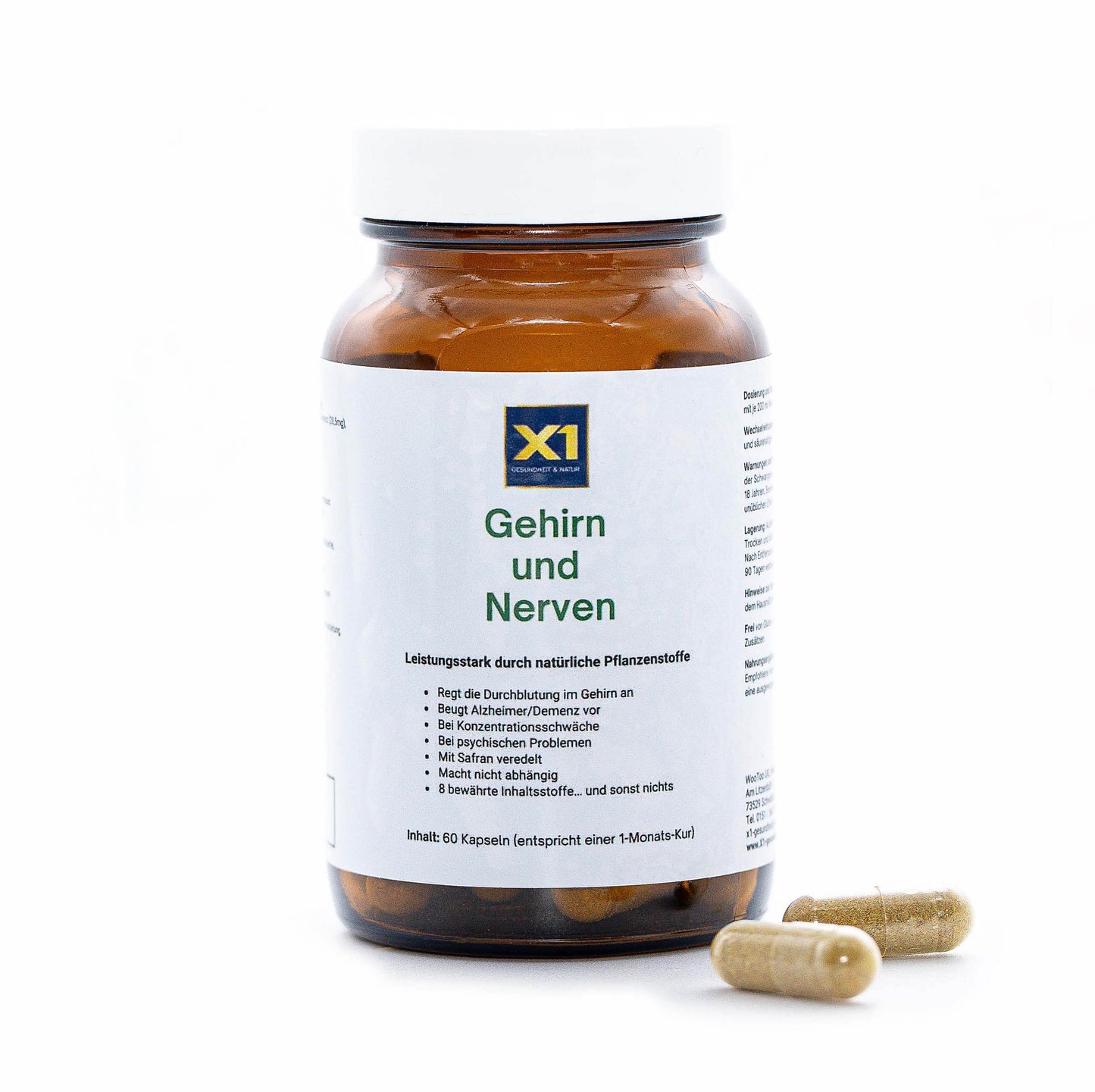 Gehirn & Nerven – D-Galactose – Safran veredelt - 60 Kapseln