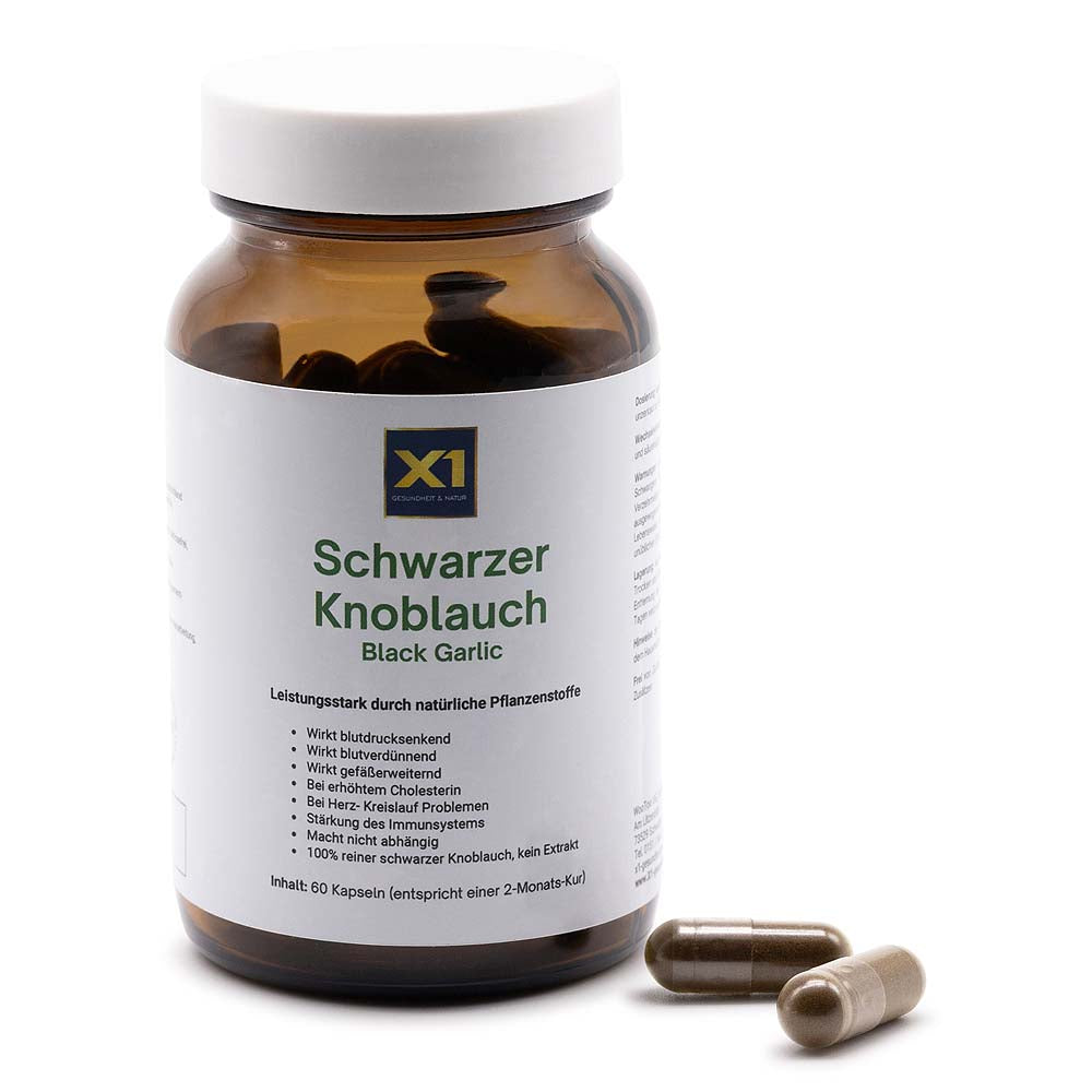 Schwarzer Knoblauch - Kapseln - geruchsfrei - vegan - 60 Kapseln