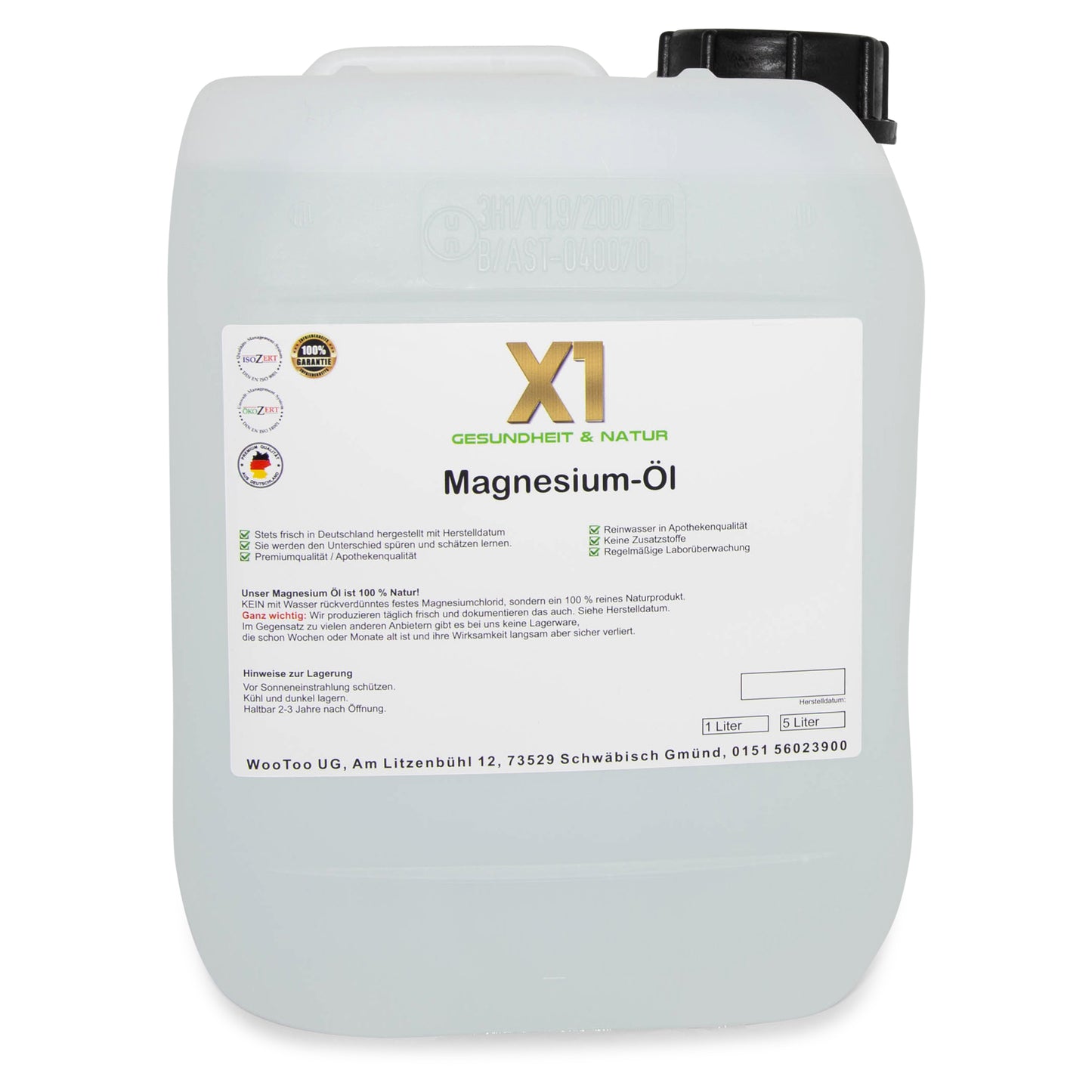Magnesiumöl - Eigene Herstellung -5000ml-