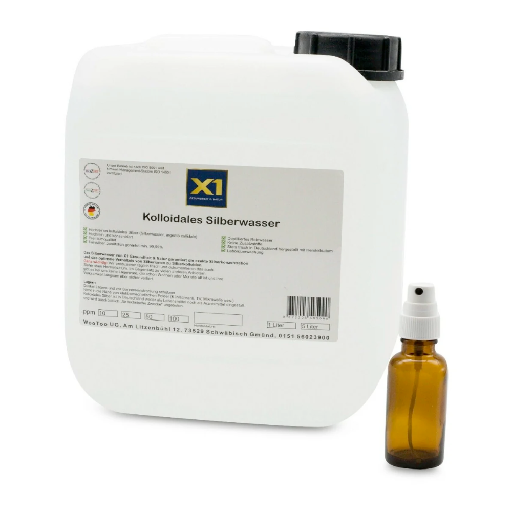Kolloidales Silber (Silberwasser) Eigene Herstellung -2500ml-