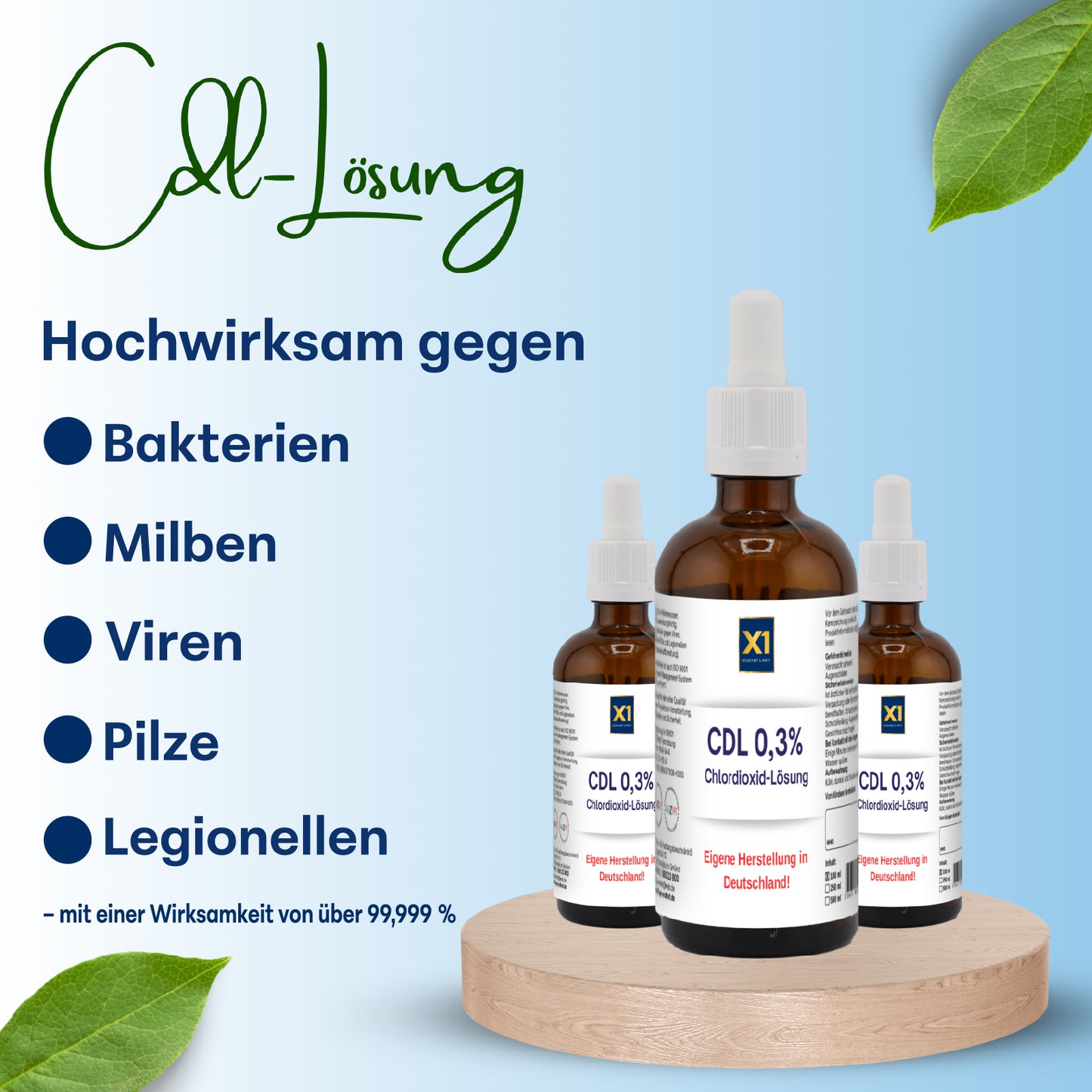 CDL /CDS Lösung 0,3 %, in der Glasflasche, Apothekenqualität -100 ml-