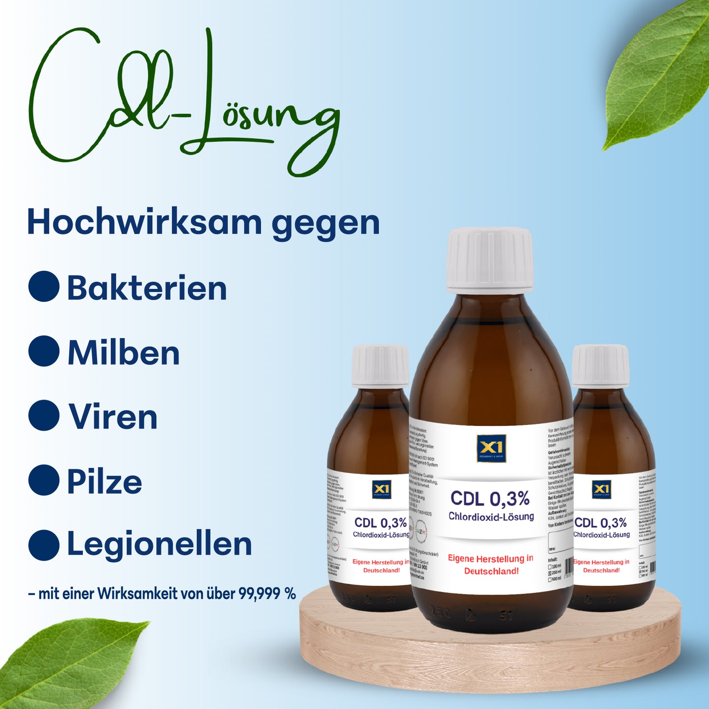 CDL /CDS Lösung 0,3 %, in der Glasflasche, Apothekenqualität -250 ml-