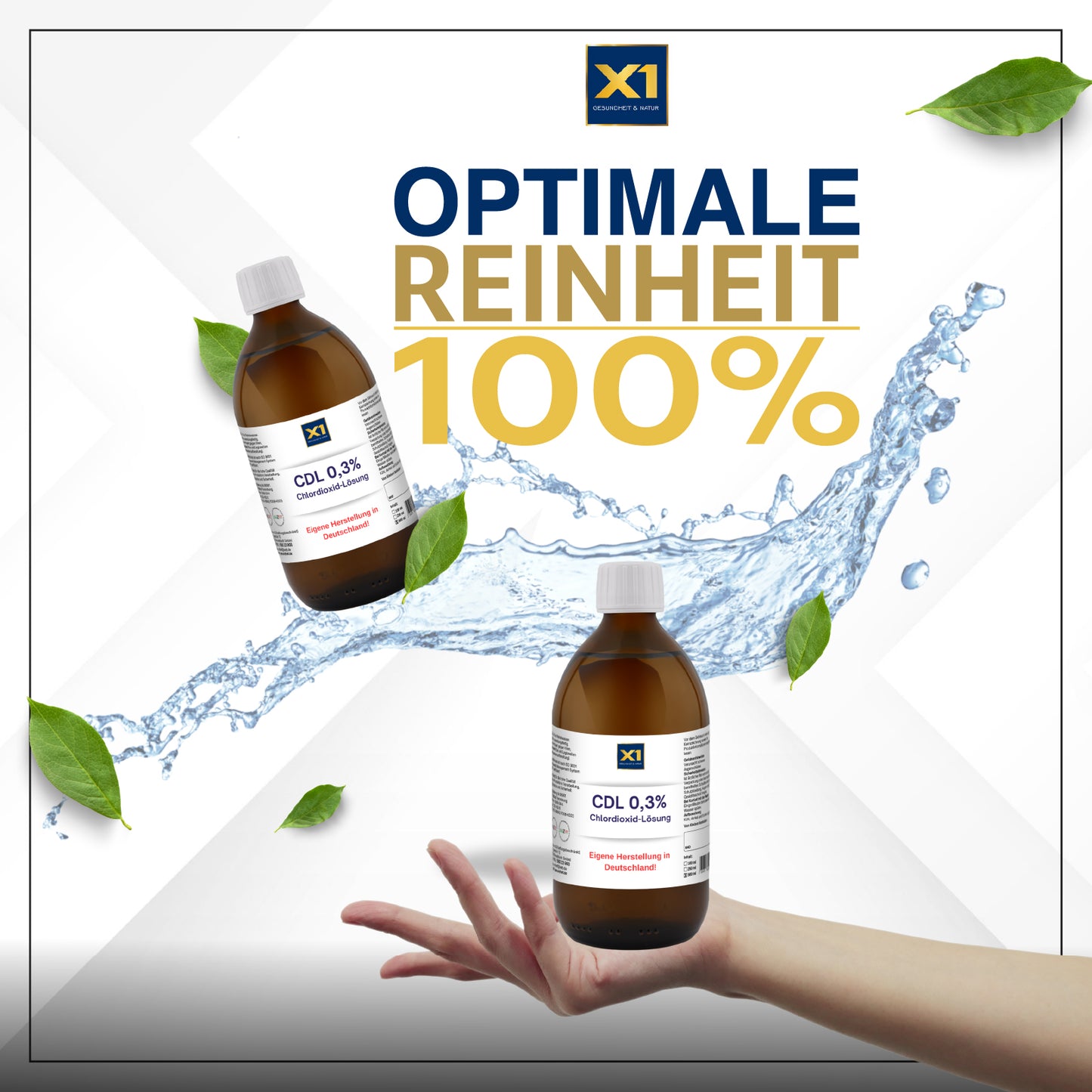CDL /CDS Lösung 0,3 %, in der Glasflasche, Apothekenqualität -500 ml-