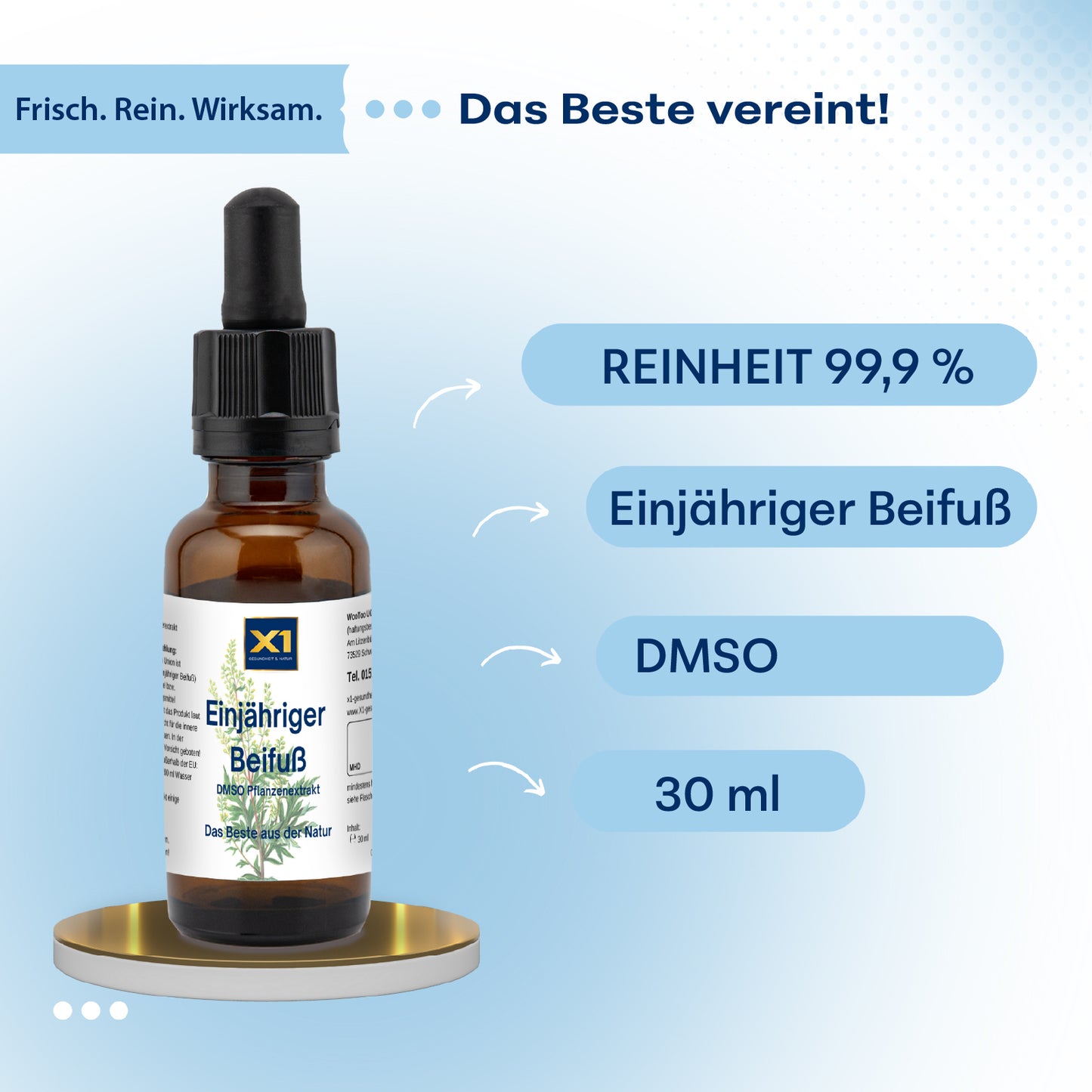 EINJÄHRIGER BEIFUß DMSO-KRÄUTEREXTRAKT - Artemisia - 30 ml