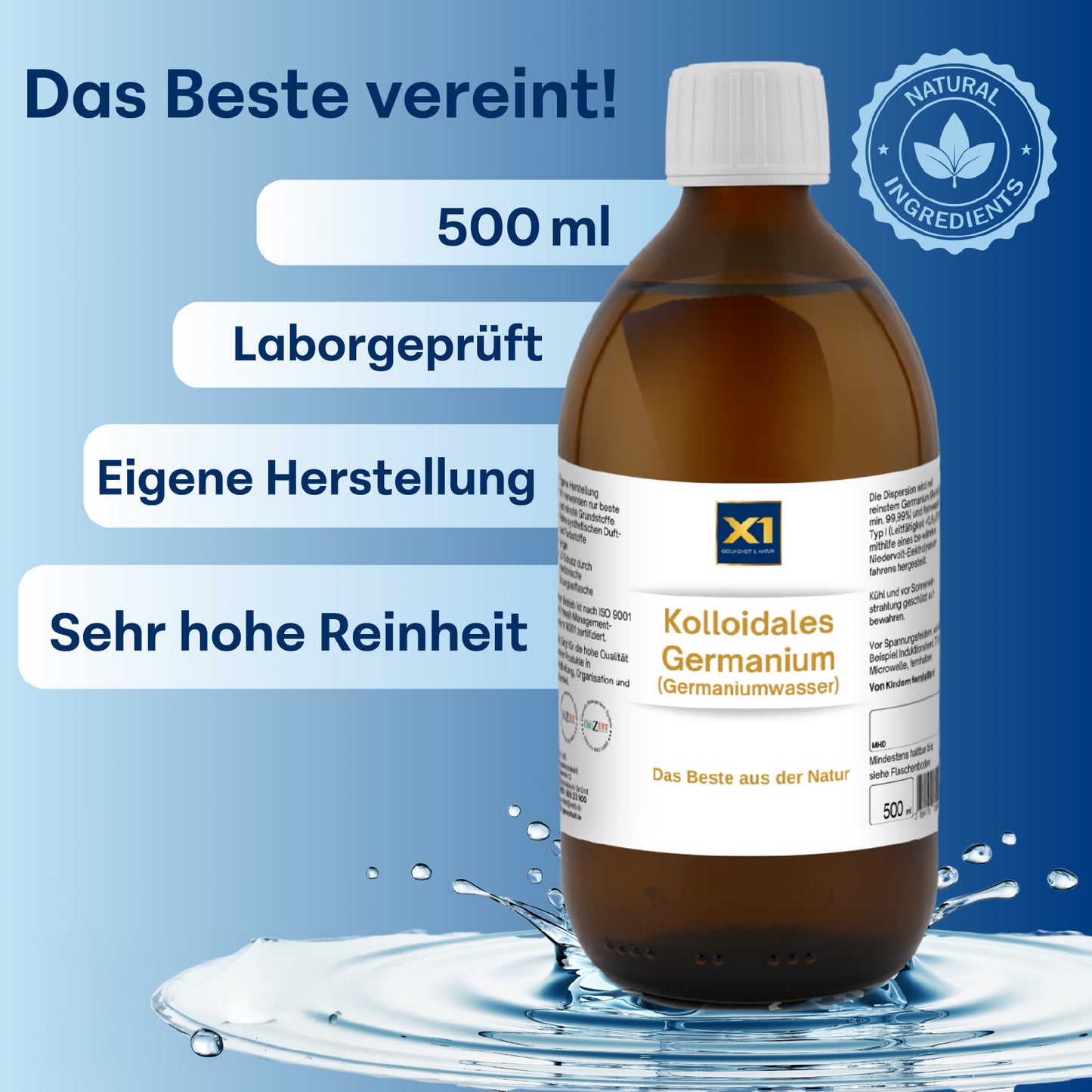 Kolloidales Germanium 30 ppm Apothekerqualität -500ml-