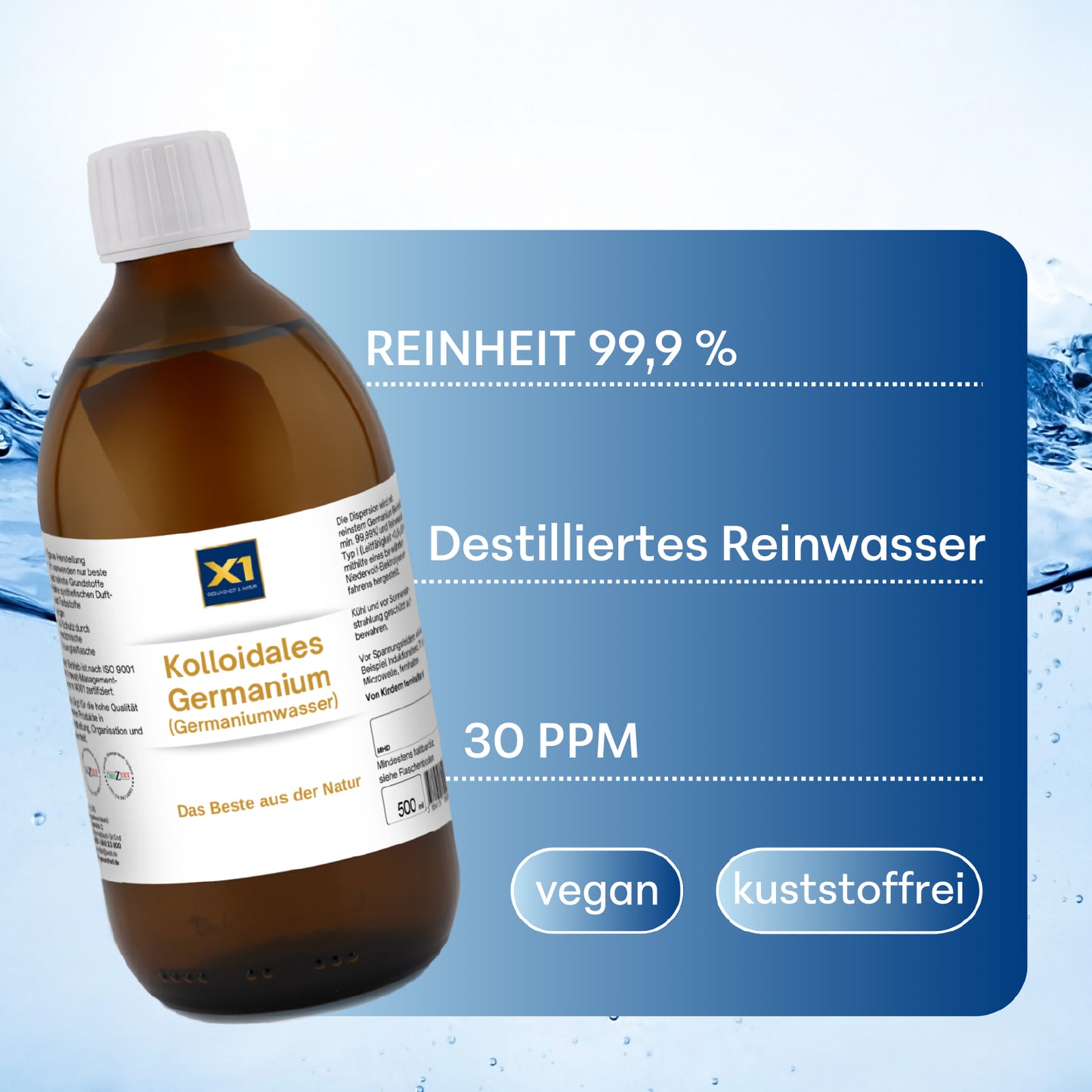 Kolloidales Germanium 30 ppm Apothekerqualität -500ml-