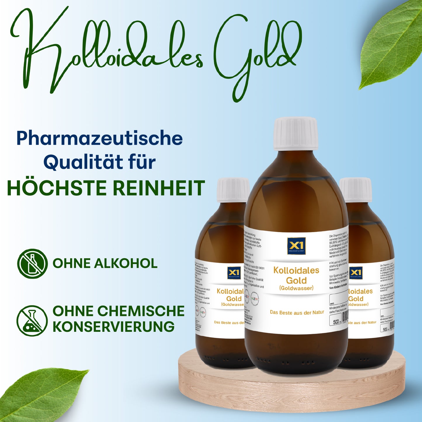 Kolloidales Gold 30 ppm Apothekerqualität -500ml-