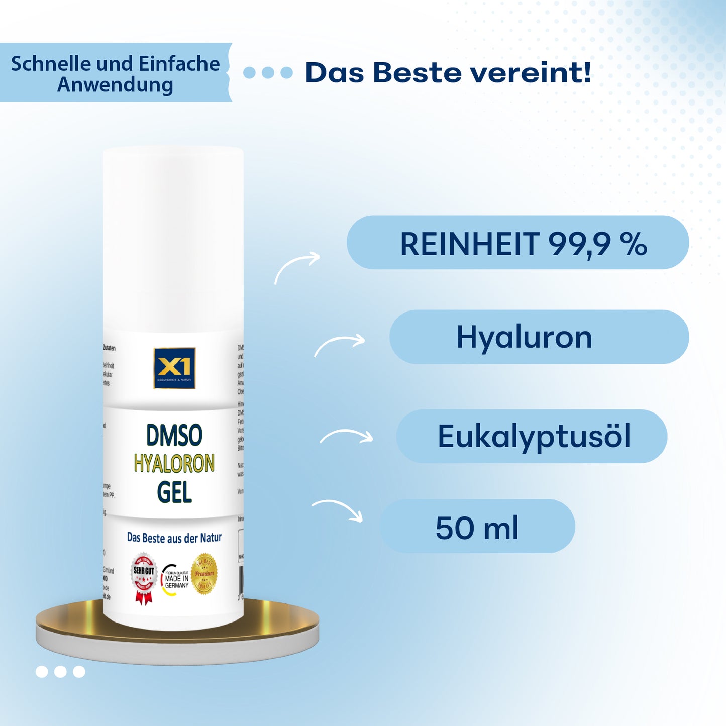 DMSO GEL mit Hyaluron - 50ml