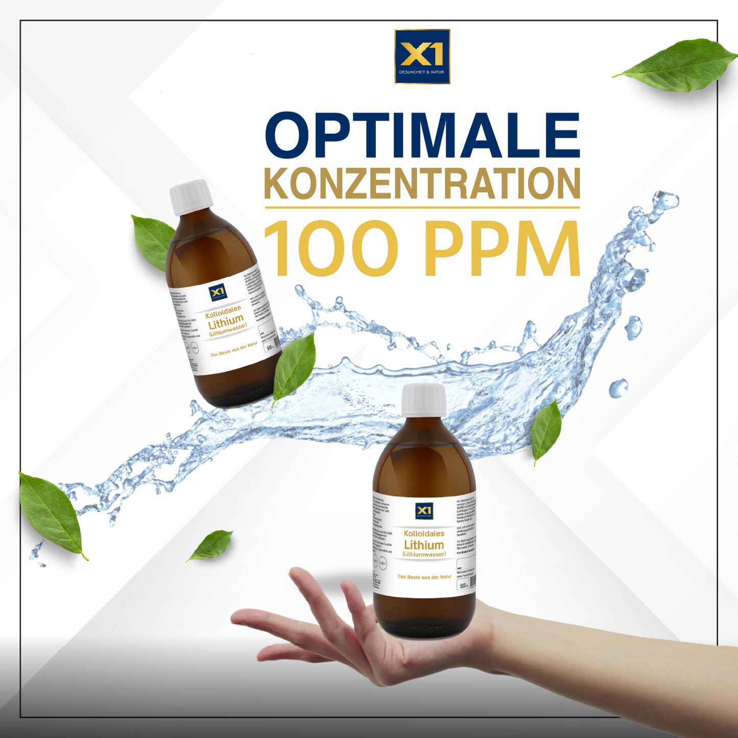 Kolloidales Lithium 100 ppm Apothekerqualität -500ml-