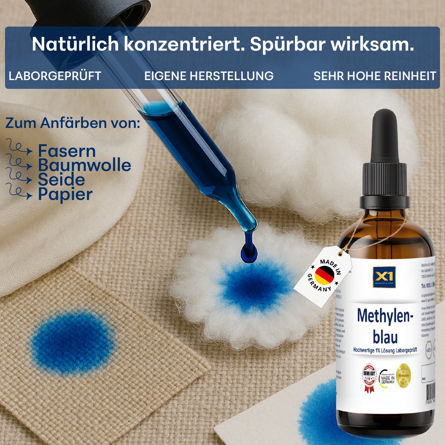 Methylenblau 1% Lösung 99,8% rein - 100 ml