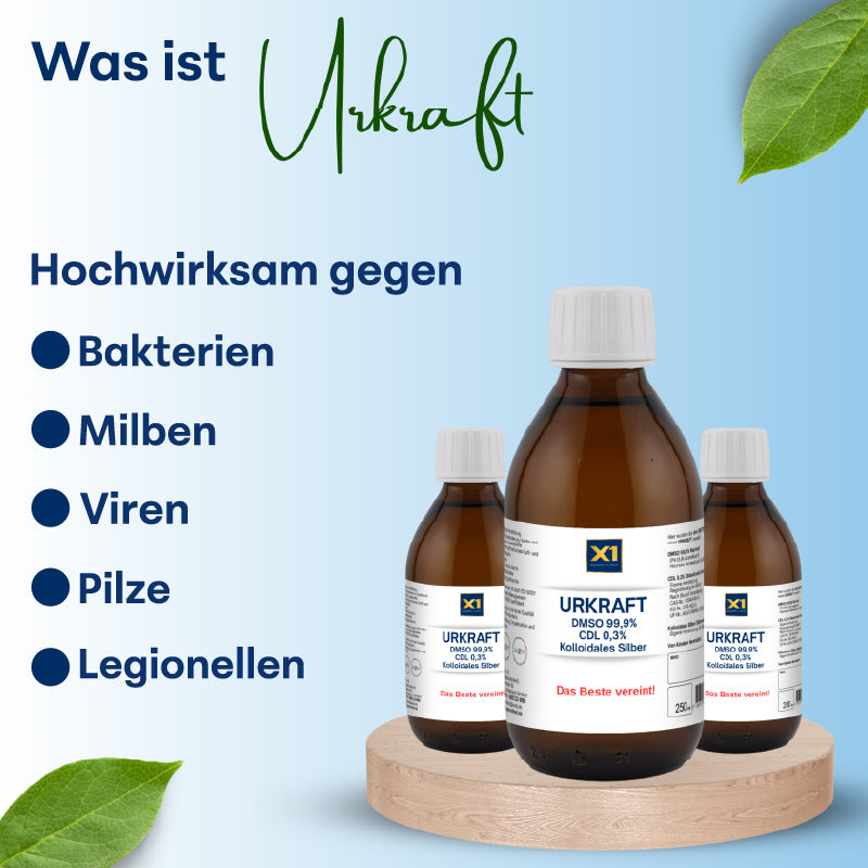 URKRAFT besteht aus DMSO + CDL + Kolloidales Silber, Apothekenqualität -250ml-