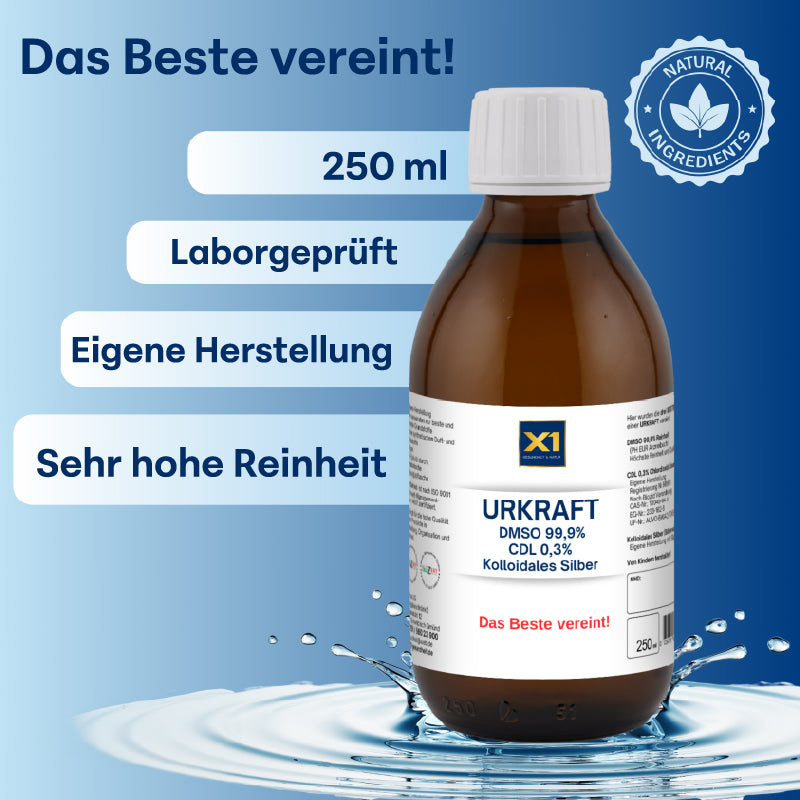 URKRAFT besteht aus DMSO + CDL + Kolloidales Silber, Apothekenqualität -250ml-