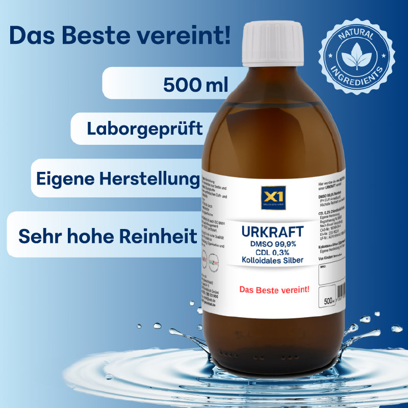 URKRAFT besteht aus DMSO + CDL + Kolloidales Silber, Apothekenqualität -500ml-
