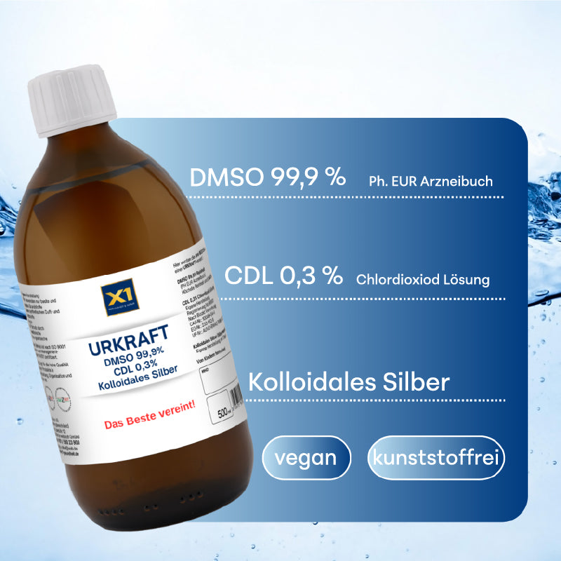 URKRAFT besteht aus DMSO + CDL + Kolloidales Silber, Apothekenqualität -500ml-