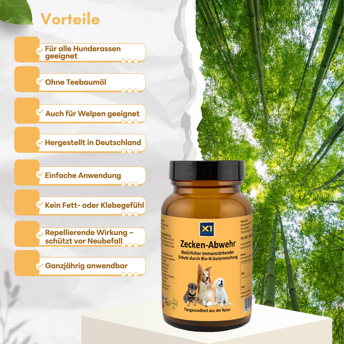 Zecken-Abwehr Hund - Bio Kräutermischung 60g