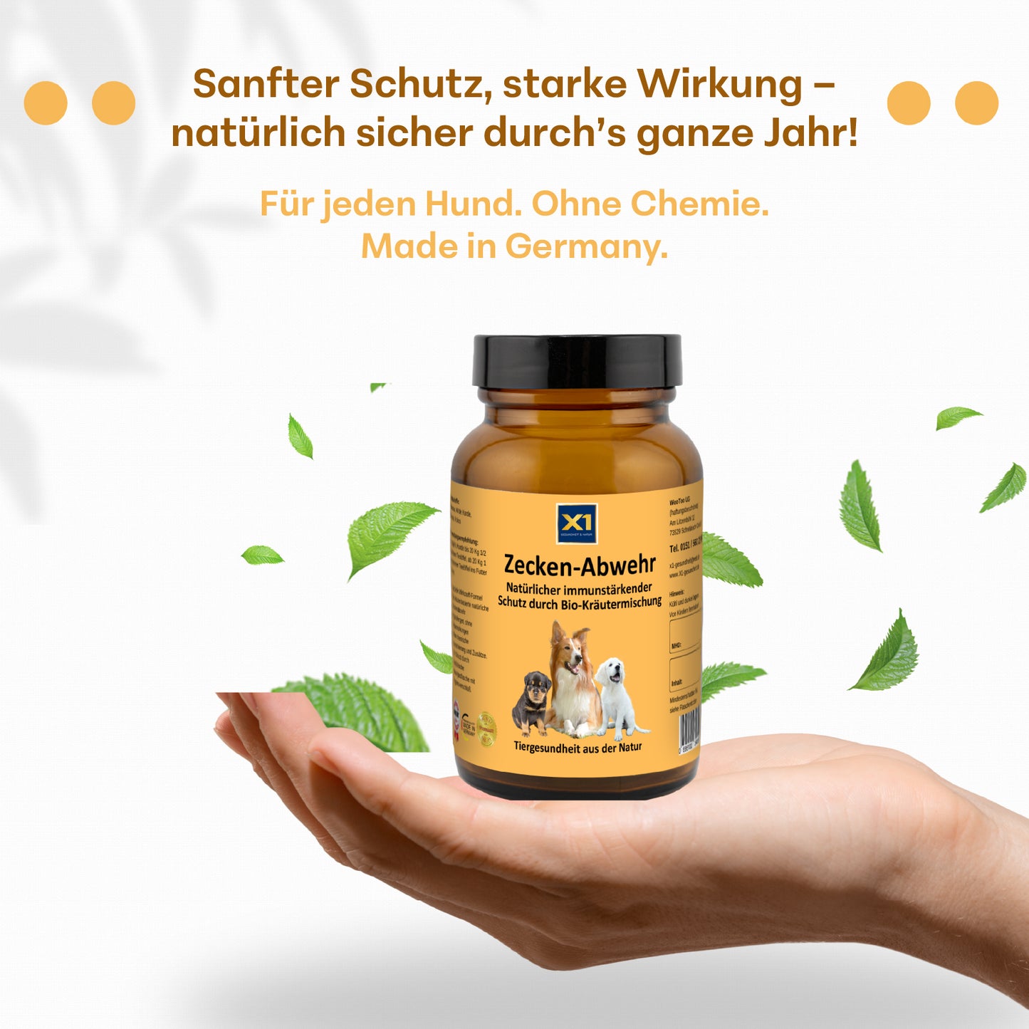 Zecken-Abwehr Hund - Bio Kräutermischung 60g