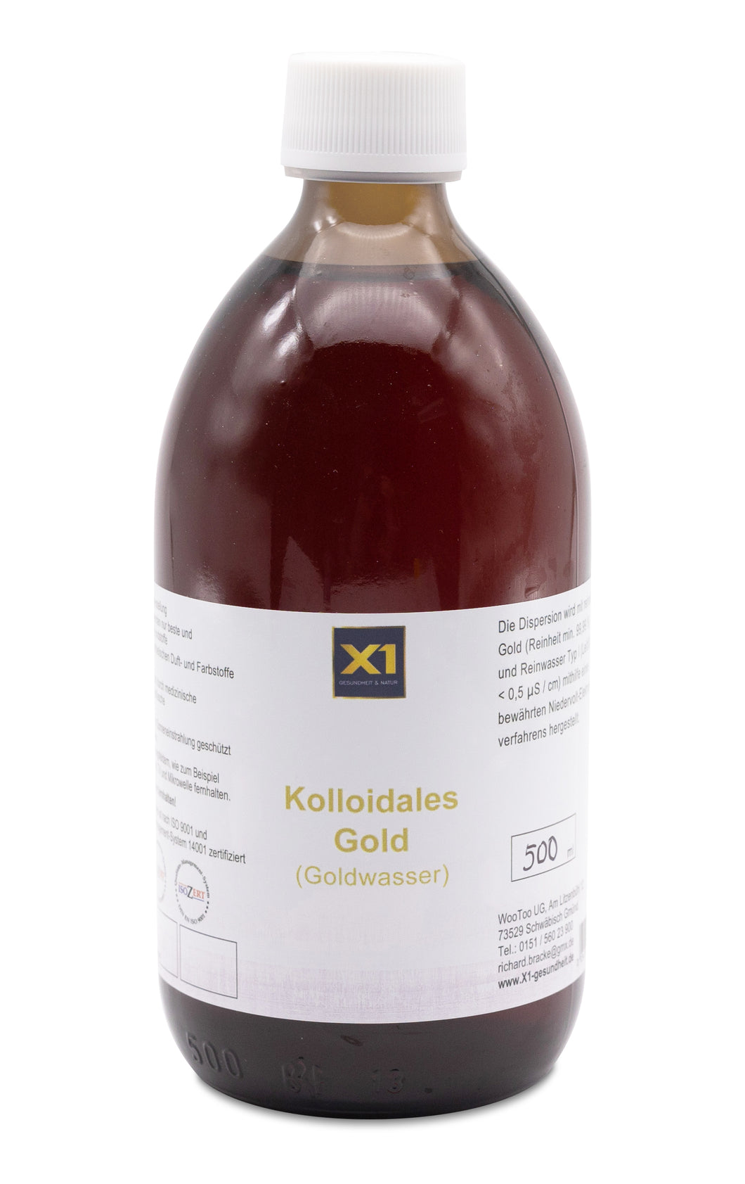 Kolloidales Gold 30 ppm Apothekerqualität -500ml-