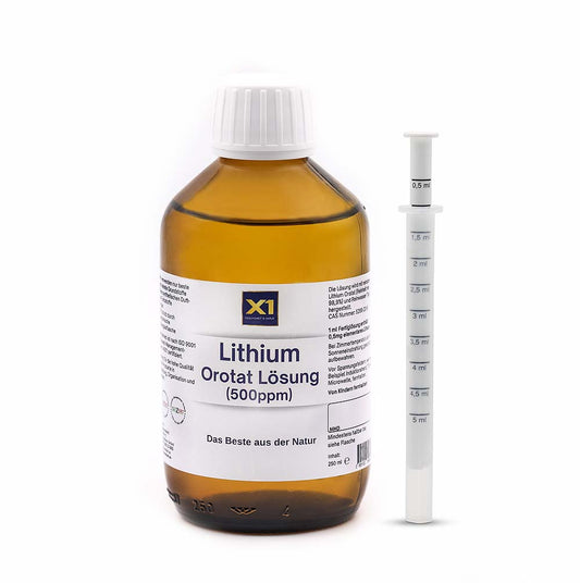 Lithium Orotat Lösung 500 ppm Apothekerqualität -250ml-