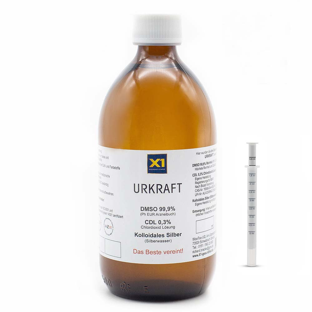 URKRAFT besteht aus DMSO + CDL + Kolloidales Silber, Apothekenqualität -500ml-