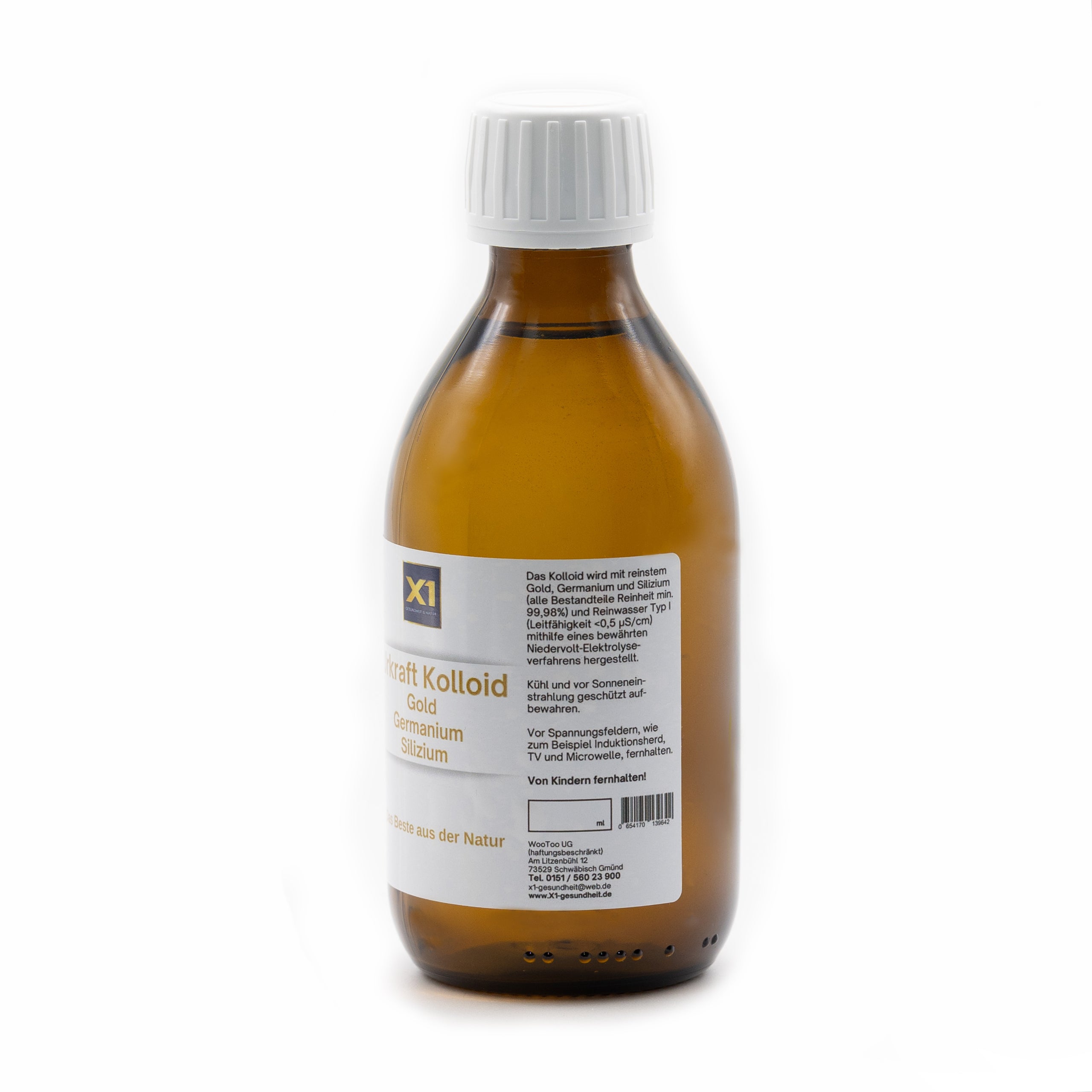 Urkraft Kolloid - Gold - Germanium - Silizium - 30 ppm - Apothekerqualität -250ml-