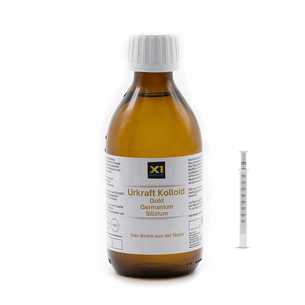 Urkraft Kolloid - Gold - Germanium - Silizium - 30 ppm - Apothekerqualität -250ml-