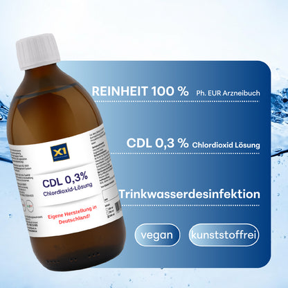 CDL /CDS Lösung 0,3 %, in der Glasflasche, Apothekenqualität -500 ml-