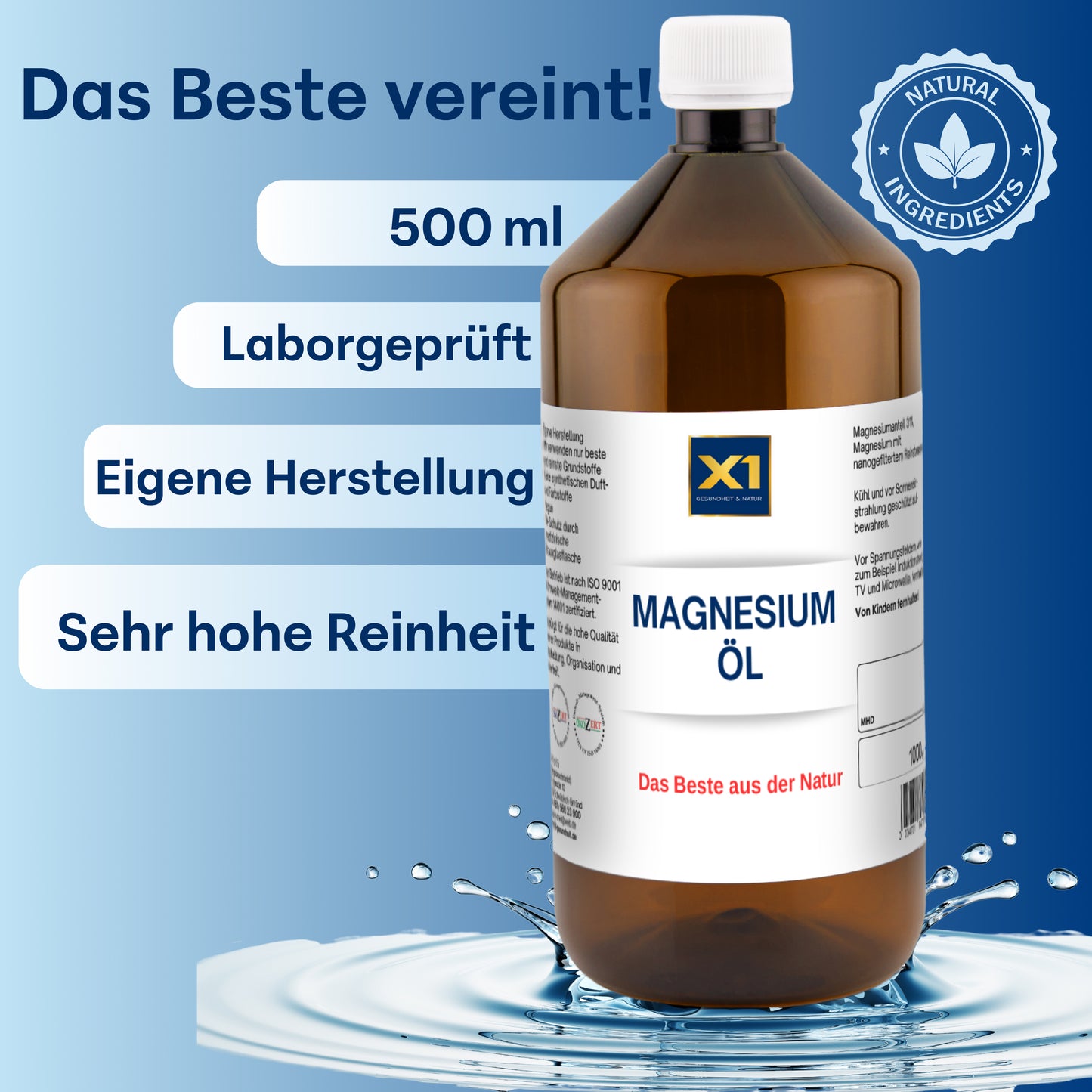 Magnesiumöl - mit Herstelldatum- EIGENE Herstellung   -1000ml-