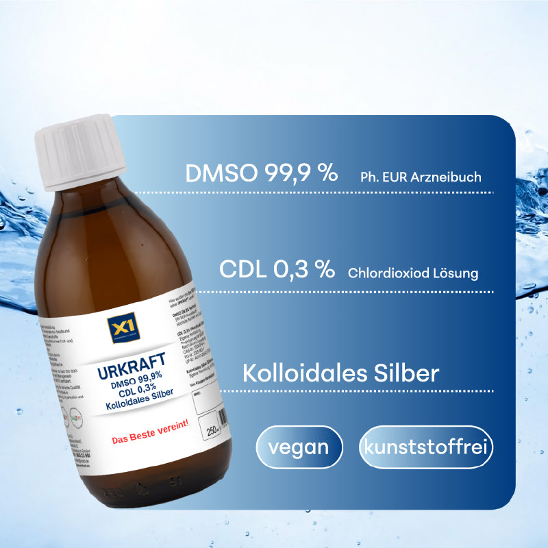 URKRAFT besteht aus DMSO + CDL + Kolloidales Silber, Apothekenqualität -250ml-