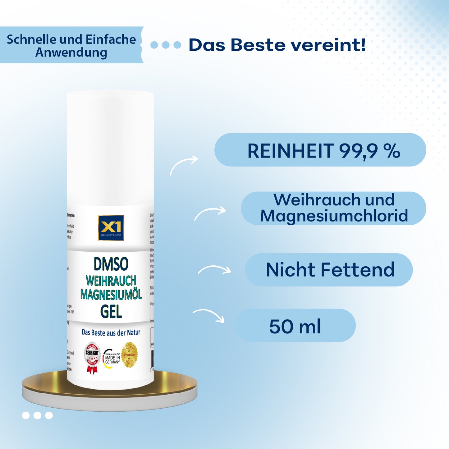 DMSO GEL mit Weihrauch und Magnesiumöl/chlorid - 50ml
