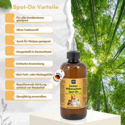 Bio Zecken, Floh- und Milbenschutz Spot-On Hund - 250ml