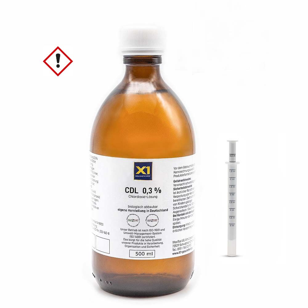 CDL /CDS Lösung 0,3 %, in der Glasflasche, Apothekenqualität -500 ml-