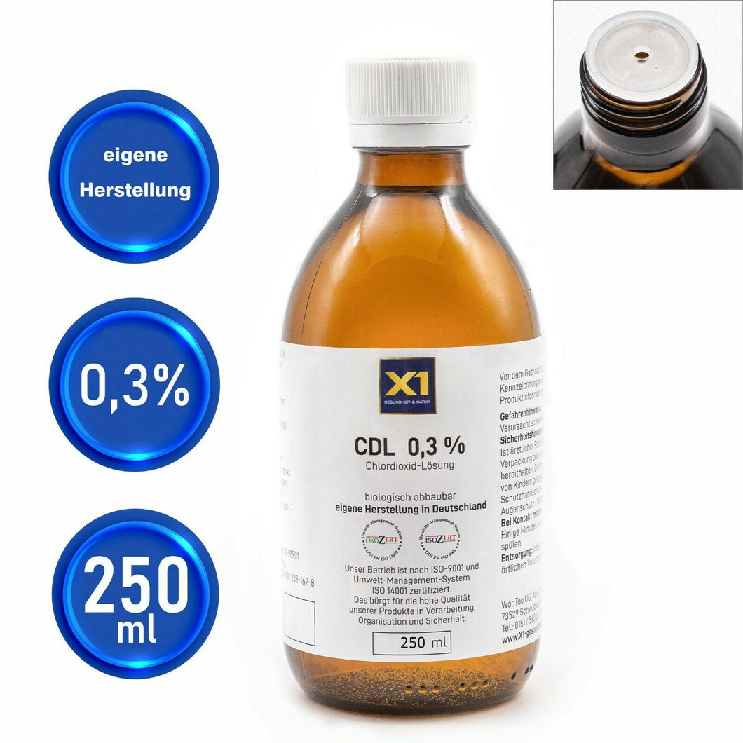 CDL /CDS Lösung 0,3%, in der Glasflasche, Apothekenqualität -250ml-