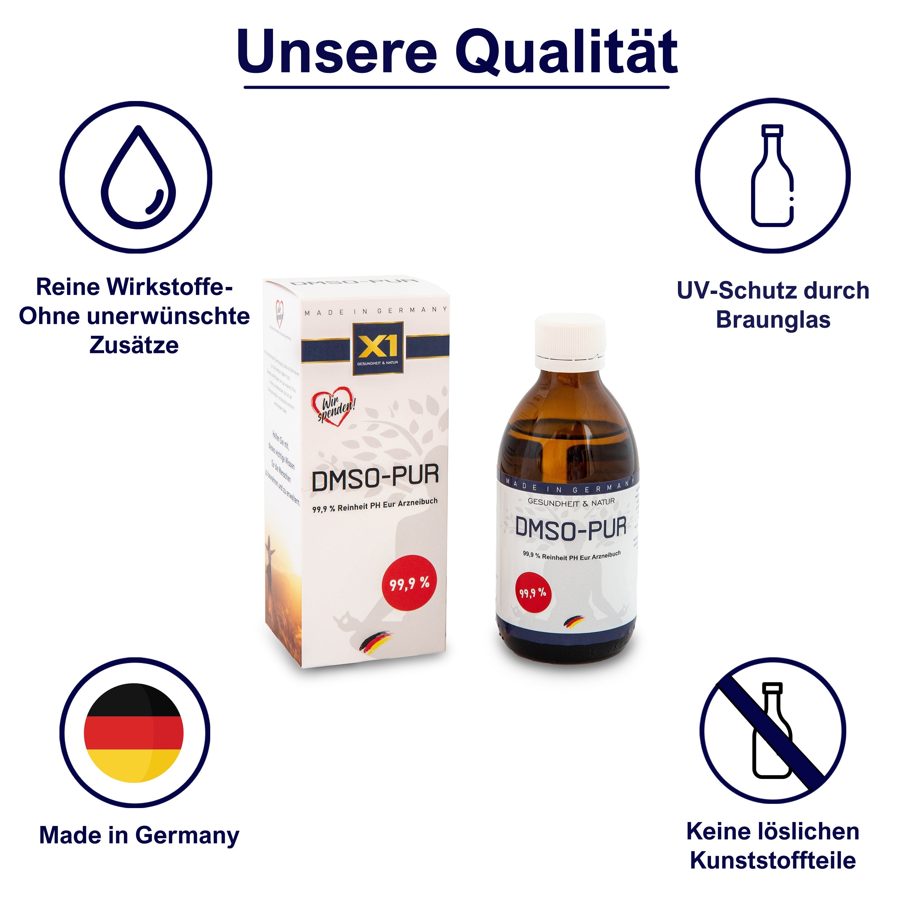 URKRAFT besteht aus DMSO + CDL + Kolloidales Silber, Apothekenqualität -500ml-