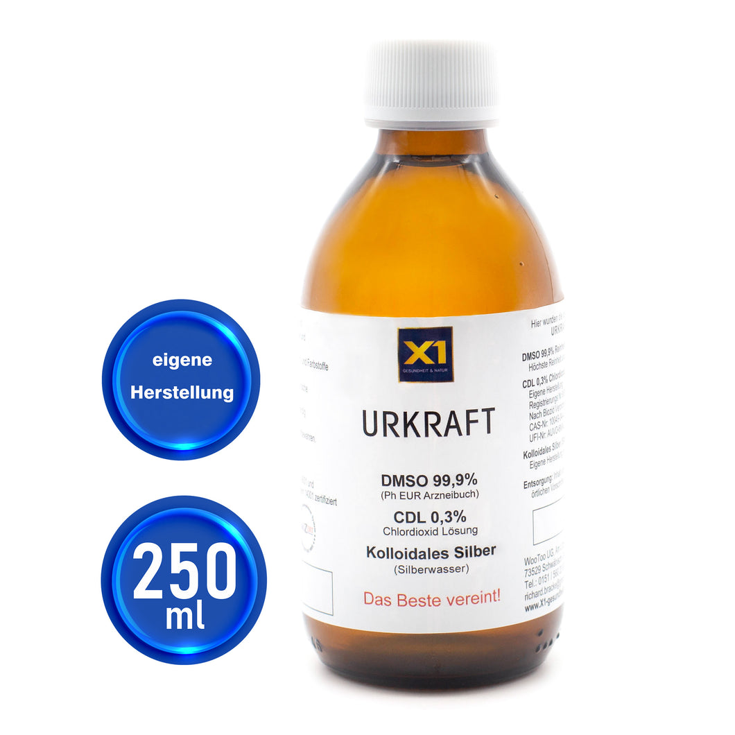 URKRAFT besteht aus DMSO + CDL + Kolloidales Silber, Apothekenqualität -250ml-