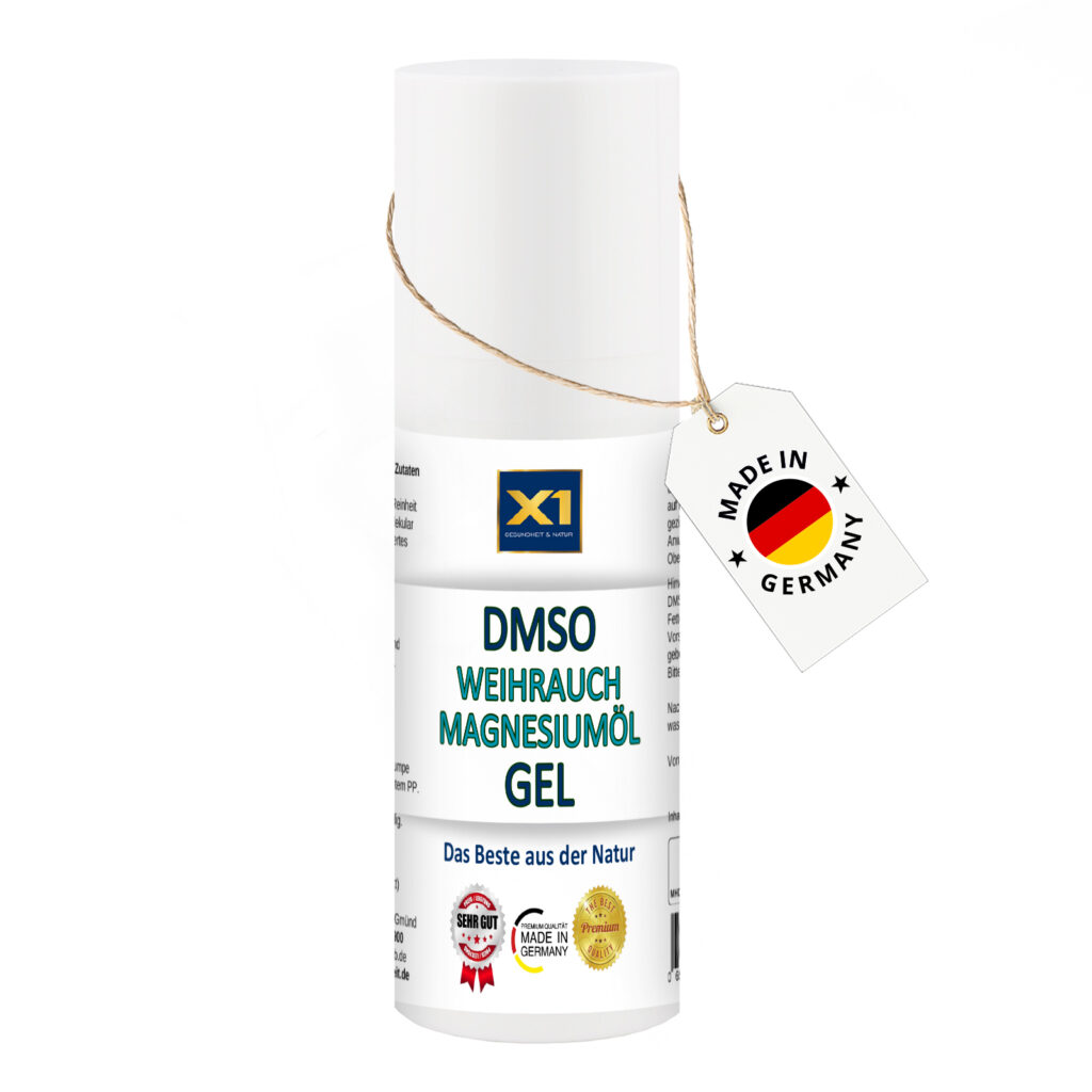 Produktflasche DMSO Gel mit Weihrauch und Magnesiumöl