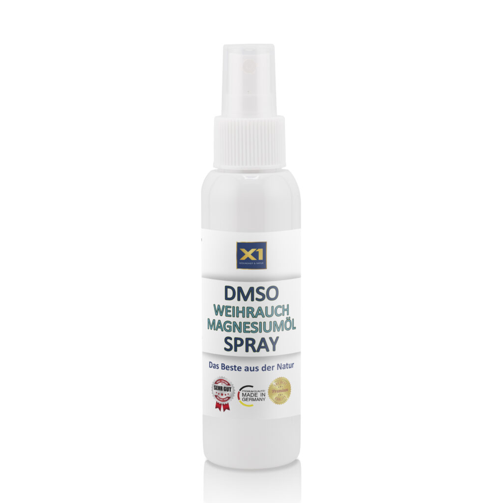 Produktflasche DMSO Spray mit Weihrauch und Magnesiumöl
