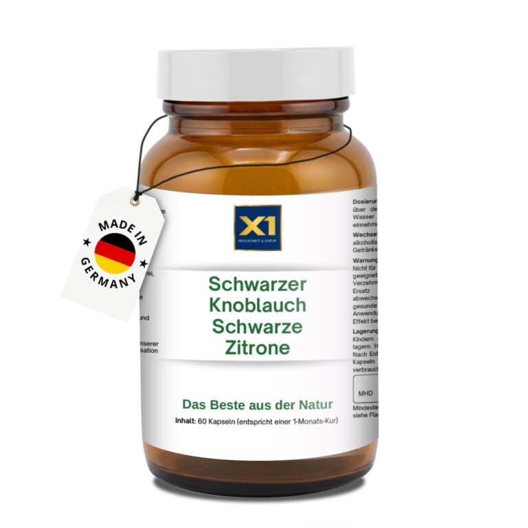 Schwarzer Knoblauch mit Zitrone - 60 Kapseln